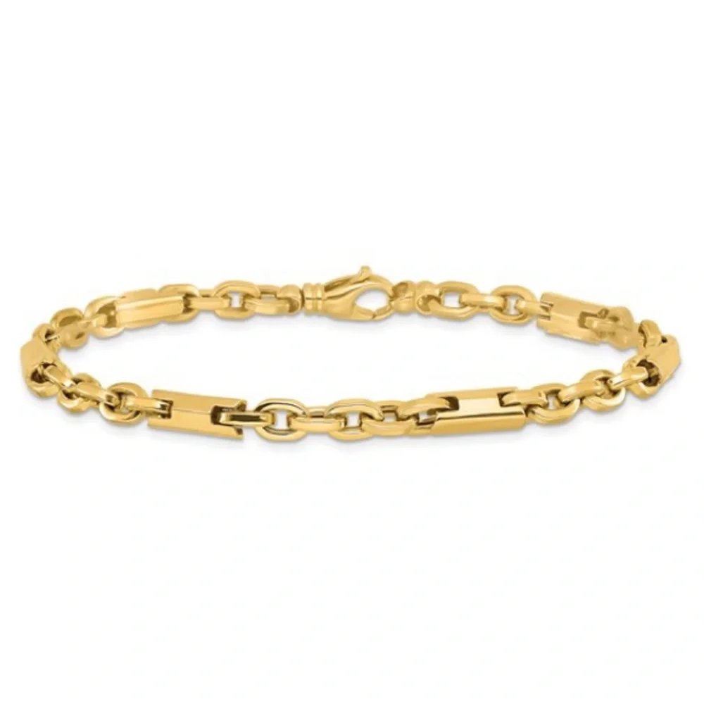 Leslie's 14K Men's Polished Fancy Link Bracelet